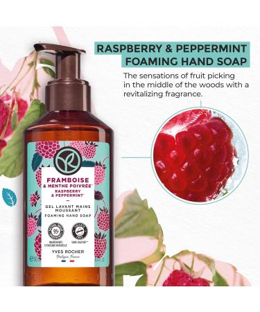 Yves Rocher Liquid Hand Wash Trio | Gel Texture | Sulfate Free Cruelty Free & Recyclable Bottle | Cleanses & Perfumes Skin | Tested under Dermatological Supervision | Hand Soap Pump 190 ml each (Vanilla/Coconut/Raspberry) - Buy Online on GoSupps.com