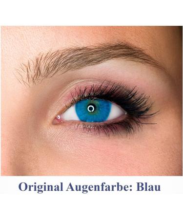 Buy Blue Colored Annual Contact Lenses - Soft Hydrogel 0.0 Diopter Natural Ocean Azul - 2 Pieces + Lens Container | International Shipping - Buy Online on GoSupps.com