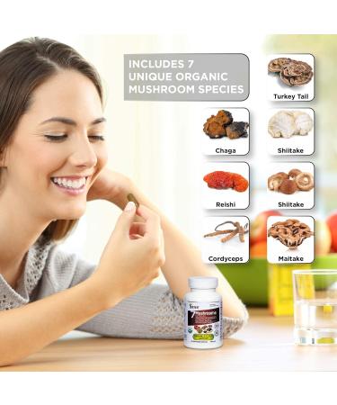 Sayan Mushroom Power Immune Boost Bundle - Chaga with Shilajit & 7 Mushroom Extract Capsules - Mushroom Supplement for Immune Support Energy and Antioxidant Defense (90 Capsules Each) - Buy Online on GoSupps.com