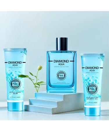 Hybrid & Company Diamond Aqua 3Pcs Gift Set For Men 100ml-Perfume&80ml-After Shave Balm &80ml-Shower Gel - Buy Online on GoSupps.com