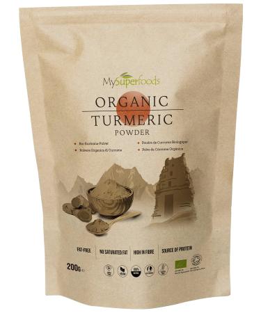 MySuperfoods Organic Turmeric Powder (200g) Natural Source of Curcumin Regular 200 g (Pack of 1)