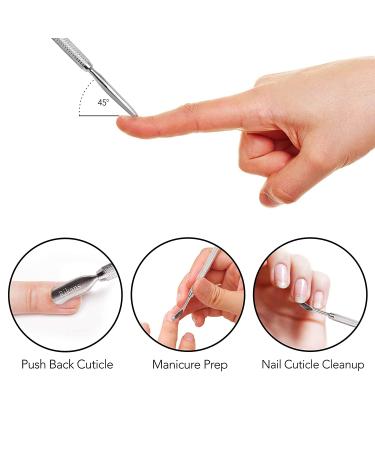 Cuticle Pusher and Nail Polish Remover Tool - Manicure Pedicure Cuticle Trimmer for Fingernail Art & UV Gel Polish - Nail Cuticle Cleaner (1 Count) - Buy Online on GoSupps.com