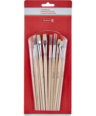 Brunnen 1048929 Set of school brushes (12 pieces natural hair) 1 L - Buy Online on GoSupps.com