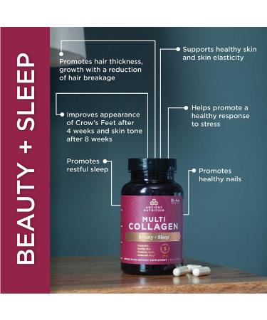 Dr. Axe Multi Collagen Beauty + Sleep - 90 Capsules for Radiant Skin - Buy Online on GoSupps.com