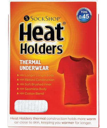 HEAT HOLDERS Men's Thermal Underwear Short Sleeve Vest - White, Size M (38-40) - Buy Online on GoSupps.com