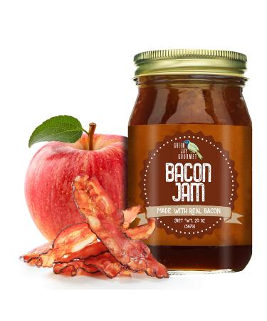 Green Jay Gourmet Bacon Jam - Classic Spread for Burgers, Sandwiches, Toast, Charcuterie - Sweet & Savory Flavoring for Meat Cuts, Poultry, Dressing - Zero Trans Fat, No MSG, Gluten-Free - 20 Ounces Classic 1.25 Pound (Pac…