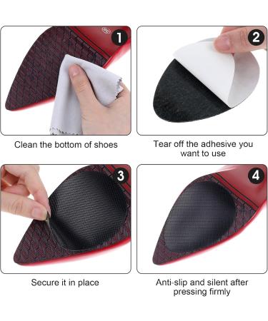 12 Pair Non-Slip Shoe Pads | Red Bottom Protector & Sole Grips for Sneakers | Self-Adhesive Non-Slip Pads for Women's Heels & Shoe Repair - Buy Online on GoSupps.com