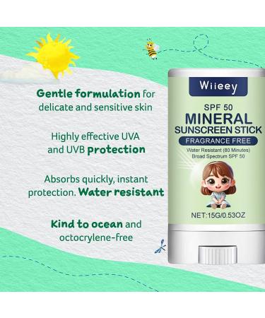 Sunscreen Stick SPF 50 PA+++ Sunblock Stick SPF 50 Face Moisturiser Waterproof All Day Sun Cream Against UVA & UVB Fragrance Free Travel Sunscreen For Daily Use Delicate Sensitive Skin - Buy Online on GoSupps.com