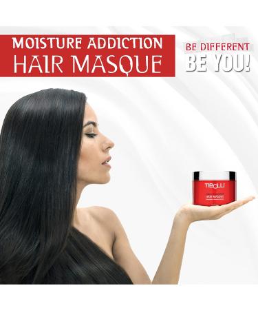 Tibolli Moisture Addiction Mask - Deep Conditioning Keratin Treatment for Dry Damaged Colored Hair (17.6 Fl Oz/500g) - Hydrating & Smoothing Hair Mask - 1 Pack - Buy Online on GoSupps.com