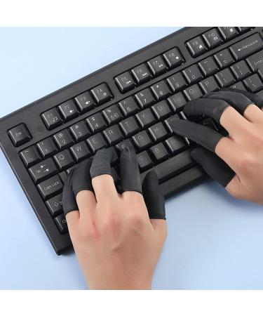 200 PCS Disposable Latex Finger Cots - Protective Fingertips Gloves | Anti Static Rubber Fingertip Finger Cots | Industrial Black - Buy Online on GoSupps.com