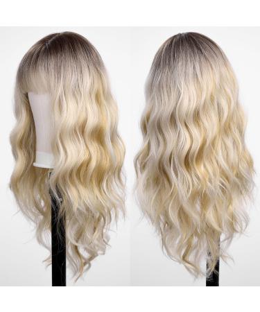 Haircube Gold Blonde Highlighted Long Curly Wig with Pony - Natural Heat-Resistant Synthetic Hairstyle for Fashionable Looks - Buy Online on GoSupps.com