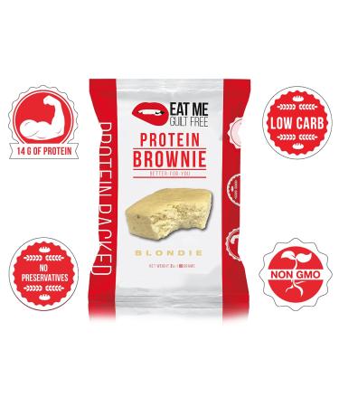 Eat Me Guilt Free Vanilla Blondie Protein Brownie - 12 Count, Low Carb, Low Sugar, Keto-Friendly - Buy Online on GoSupps.com