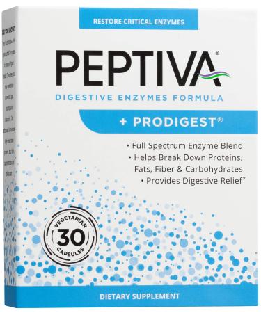 Peptiva Digestive Enzymes Formula + Prodigest 30 Vegetarian Capsules