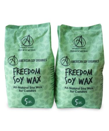 American Soy Organics- Freedom Soy Wax Beads for Pillar Candle Making –  Microwavable Soy Wax Beads – Premium Soy Candle Making Supplies (5-Pound  Bag)