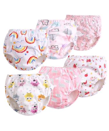 Training Underwear for Girls Potty Training Underwear for Girls Potty Training Underwear 3t Potty Training Pants 3t-4t Potty Training Underwear for Girls Toddler Training Underwear Girls Waterproof Style B 3T (Pack of 6)