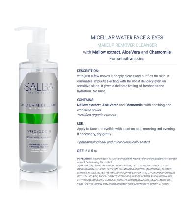 Buy SALBA Micellar Water for Face & Eyes 200 ml - Gentle Cleansing & Hydration | International Shipping - Buy Online on GoSupps.com