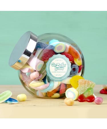 Great Joy Colorful Candy Mix in Pretty Slanted Neck Glass | International Shipping Available - Buy Online on GoSupps.com