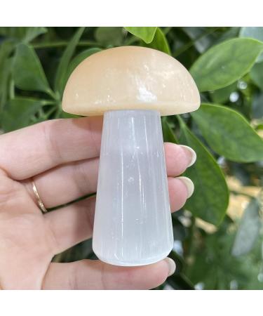 Home Decoration Natural Selenite Crystal Quartz Polished Mushroom Reiki Gypsum Crafts Decoration Stones 1 piece - Buy Online on GoSupps.com