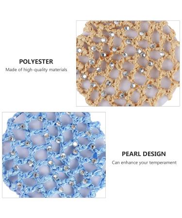 Lurrose 10pcs Pearl Bun Cover - Colorful Elastic Crochet Hair Net for Girls & Women | Perfect Ballet Bun Accessory - Buy Online on GoSupps.com