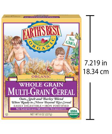 Earth's Best Organic Infant Cereal - Whole Multi-Grain 8 Oz - Buy Online on GoSupps.com