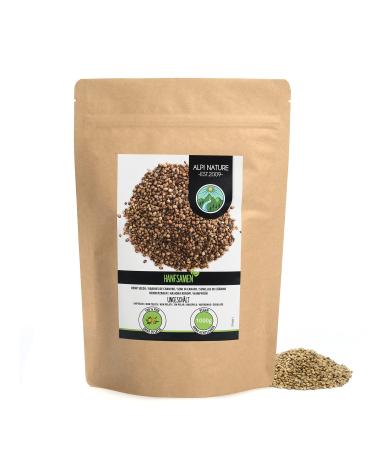 Hemp seeds unpeeled (1kg) hemp seeds 100% natural without additives vegan 1 kg (1 pack) - Buy Online on GoSupps.com