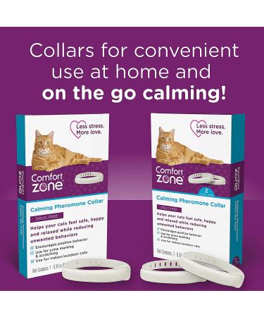 Comfort Zone Cat Calming Pheromone Collar De-Stress Your Cat, Promote Safety and Happiness - Buy Online on GoSupps.com