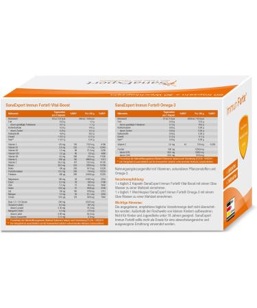 Immun Forte - Vitamin Complex & Minerals for Immune Support | Omega-3 Beta-Glucan Lycopene & Lutein - 90 Capsules - Sanaexpert - Buy Online on GoSupps.com