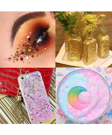 PHOGARY 48 Bottles Nail Art Decoration - Glitter Powder Sequins & Beads for DIY Nail Eye & Face Makeup - Buy Online on GoSupps.com