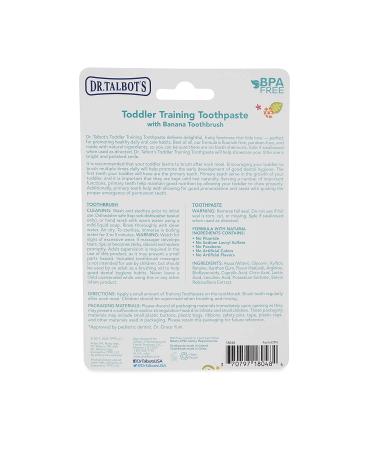 Dr. Talbot's Toddler Training Toothpaste & Banana Toothbrush Set | 6m+ Tutti Frutti Flavor - Buy Online on GoSupps.com
