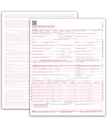 New CMS 1500 Claim Forms - HCFA (Version 02/12) 100 per Ream - Buy Online on GoSupps.com
