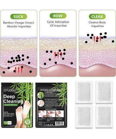 20PCS Soothing Foot Pads with Bamboo Vinegar and Ginger Powder for Better Sleep and Anti-Stress Relief - Foot & Body Care - Buy Online on GoSupps.com