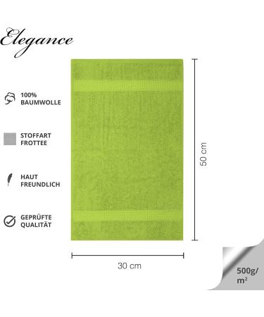 Class Home Collection Terry Guest Towels - Pack of 4 100% Cotton 30x50 cm Apple Green - Soft & Absorbent Luxury Towels for Home - Buy Online on GoSupps.com