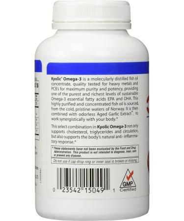 Kyolic Omega-3 Supplement 90-Capsules - Pack of 1 | 90 Count | High-Quality Fish Oil Formula - Buy Online on GoSupps.com