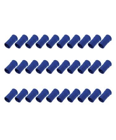 VOCOSTE 30 Pcs Breathable Finger Sleeves Thumb Braces Support Elastic Compression Protectors for Relaxing Pain Arthritis Trigger Finger Blue