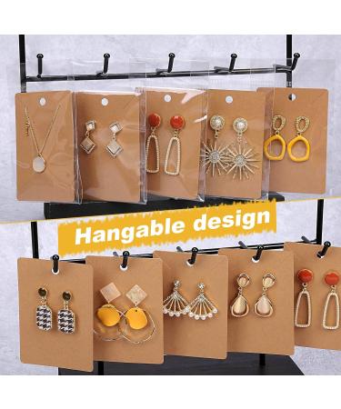 Ovsor 500 Pcs Earring Display Cards with Bags - Jewelry Packaging and Necklace Display Holder - Buy Online on GoSupps.com