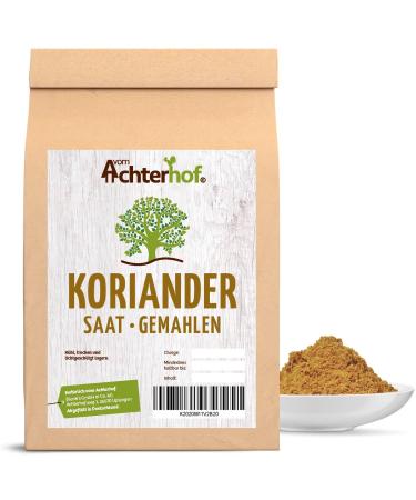 Coriander ground 100g |Finely ground coriander seeds |Spicy nutty and slightly sweet in tasteCoriander powder |from the Achterhof 100 g (1 Pack) - Buy Online on GoSupps.com