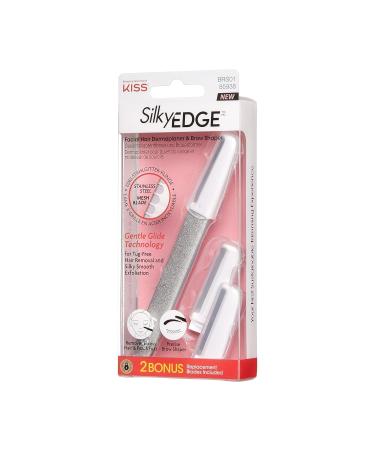 KISS SilkyEDGE Facial Hair Dermaplaner & Brow Shaper - Stainless Steel Tug-Free Hair Removal & Exfoliation 2 Replacement Blades - Buy Online on GoSupps.com