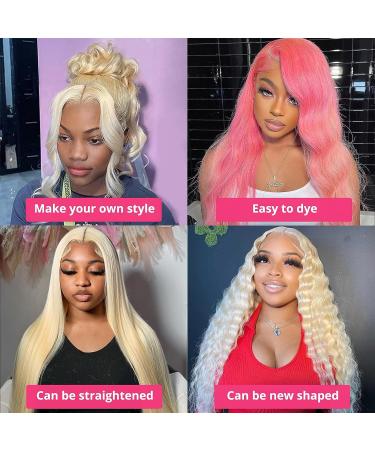 YUTU 26 Inch 613 Body Wave Blonde Lace Front Wig Human Hair | 180% Density 13x4 Pre Plucked with Baby Hair - Buy Online on GoSupps.com