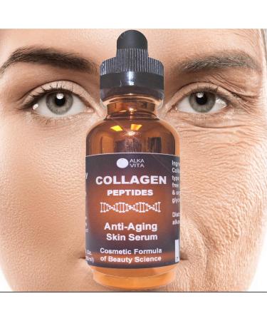 Buy Collagen Peptides Skin Serum - Anti-Aging Facial Wrinkle Treatment with Natural Ingredients - International Shipping - Buy Online on GoSupps.com