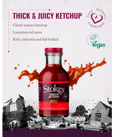 Stokes Real Tomato Ketchup 3PK Rich & Vibrant Tomato Sauce Perfect Red Sauce For Full English Breakfast Award Winning Ketchup Thick & Juicy Tomato Sauce Ketchup With Juicy Mediterranean Tomatoes Real Tomato Ketchup 3 x 300g - Buy Online on GoSupps.com