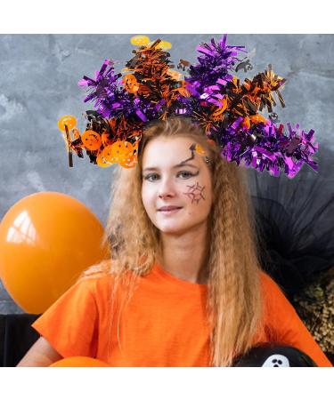 Halloween Headbands for Women - Pumpkin Ghost Bat Skeleton Colorful Wool Strips Halloween Hair Bands | Halloween Accessories for Adults Halloween Headwear Favors - Buy Online on GoSupps.com