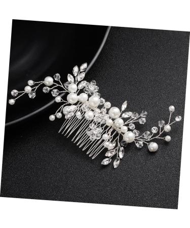 DOITOOL 1pc Pearl Comb Pearl Hair Clip Bridal Hair Comb Headwear for Women Crystal Headpiece Wedding Hair Clips Wedding Bridal Hair Accessory Bridal Combs Props The Flowers Alloy Bride - Buy Online on GoSupps.com