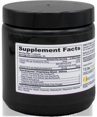 Saba Empower Smart Pills - Weight Loss Appetite Suppressant, Fat Burner, Boost Energy, Better Mood, More Focus - Buy Online on GoSupps.com