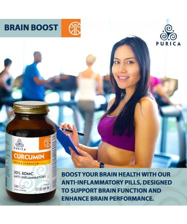 PURICA - Curcumin - Extra Strength - 30% BDMC - Vitamins for Skin Brain Health Supplements (120 Count (Pack of 1)) - Buy Online on GoSupps.com