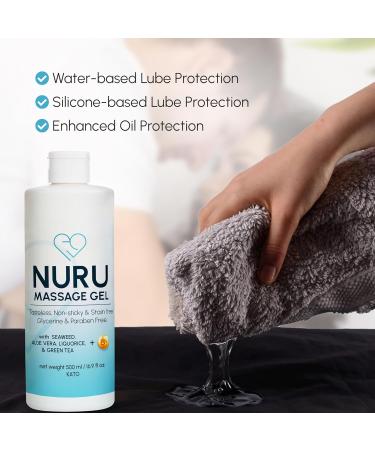 Buy Eroticgel Double Black Waterproof Massage Sheet - Hypoallergenic Oil & Silicone Safe 137x203 cm + 35 cm - International Shipping - Buy Online on GoSupps.com