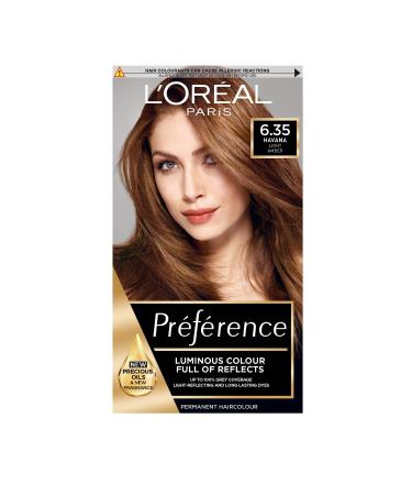 L'Oreal Paris Preference Hair Dye Long Lasting Luminous Permanent Hair Colour 6.35 Havana HAVANA 6.35 1 count (Pack of 1)