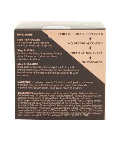 Evenza Miracle Renewing Exfoliating Face Mask - Brighten Age Spots & Uneven Skin Tone | Vitamin C Clay Mask with Argan Oil & Ferulic Acid | 5oz - Buy Online on GoSupps.com