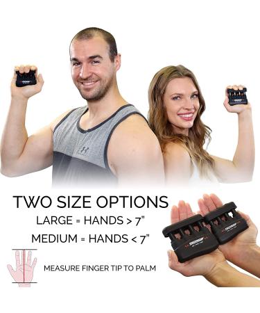StressGrip Large: Hand Exerciser & Stress Relief Device for Adults - Black - 1 Pack - Buy Online on GoSupps.com