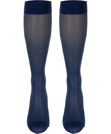 Buy Truform Sheer Compression Stockings 15-20 mmHg Knee High Blue 2X-Large - Pack of 2 | International Shipping Available - Buy Online on GoSupps.com