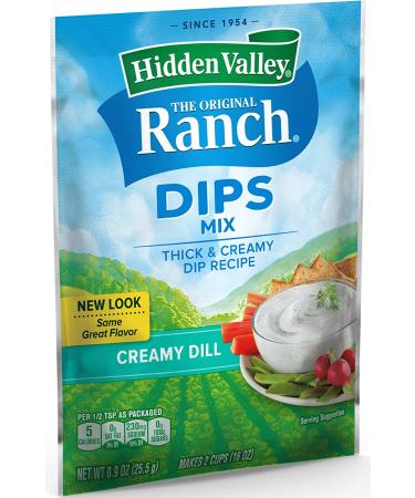 Hidden Valley Dips Mix Creamy Dill 0.9 oz Packets (6 Pack) - Buy Online on GoSupps.com